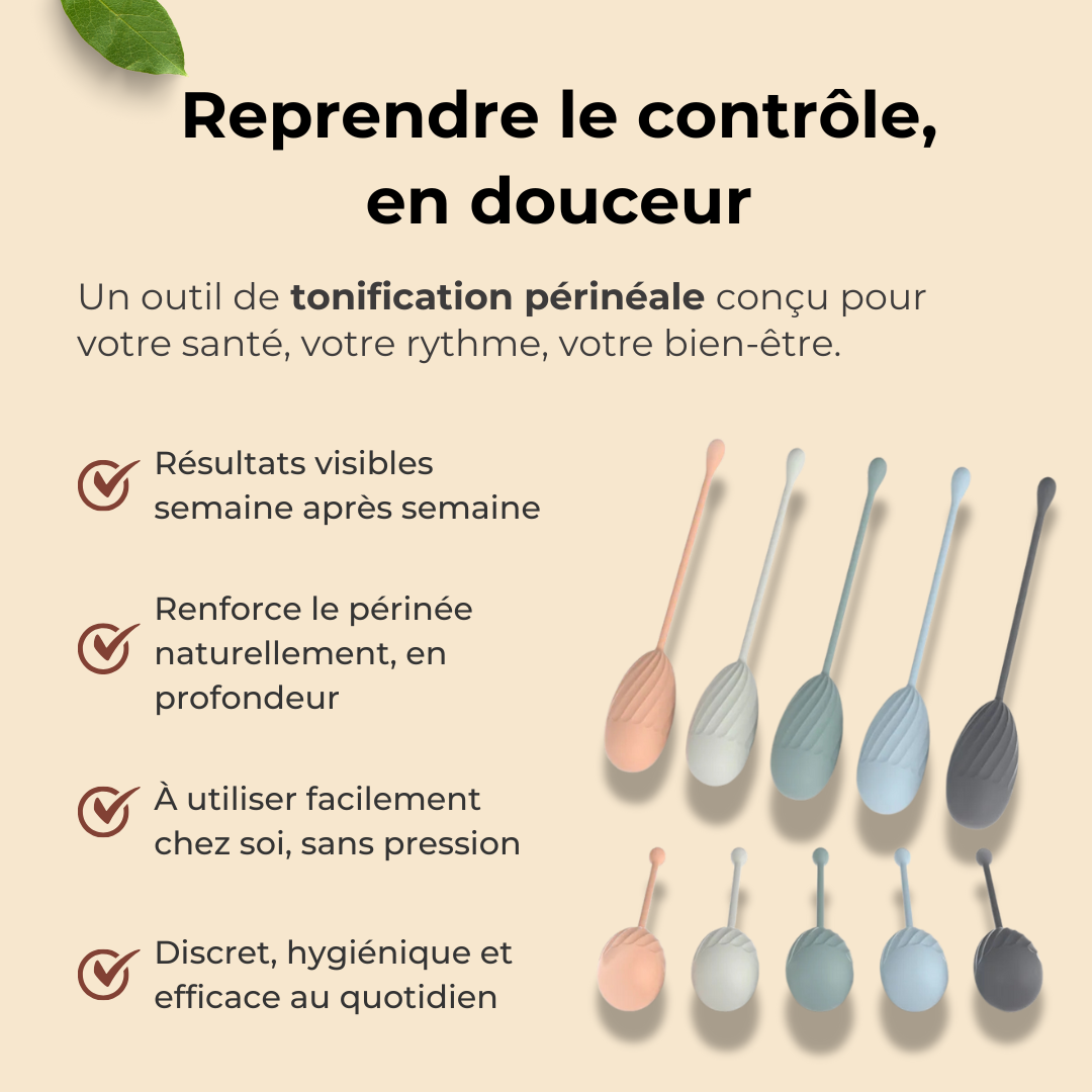 Kit Eralia – 5 Boules de Kegel Médicales pour Renforcer et Tonifier le Périnée